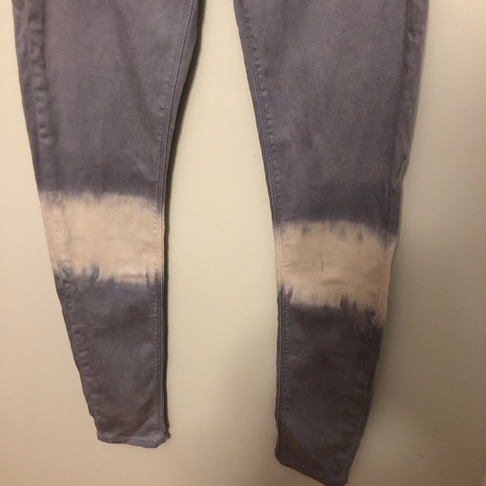 Hudson‎ DIY Tie-Dye Skinny Jeans. Size 24. Light Blue and White. Zip fly. - Picture 3 of 16